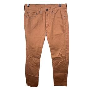 Levi's 505 Men Size 32x34 Brown Waterless Casual Western Chino Pants Denim Jeans